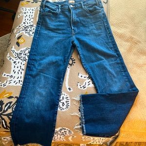 Mother The Hustler Ankle Fray Jeans.  Size 31.